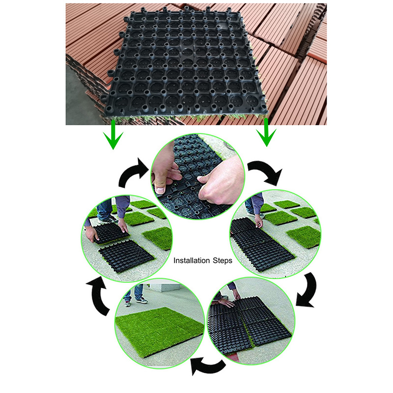 Telhas de plataforma de grama de bloqueio sintética de proteção ambiental