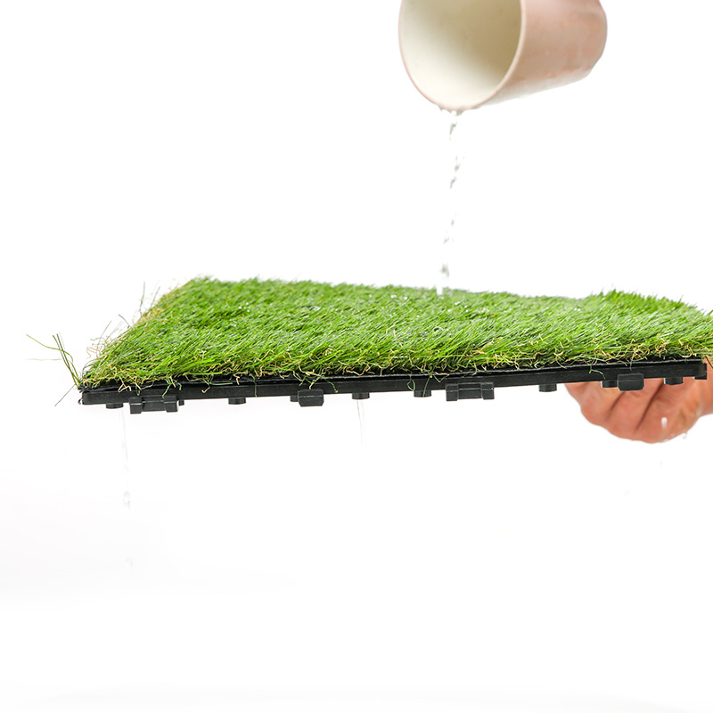 Azulejos de deck de grama artificial para jardim de material PE externo