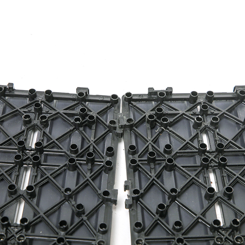 Piso externo varanda cinza madeira grão WPC telhas de convés interligadas